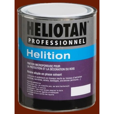 HELIOTAN Laque satinée pour Bois HELITION Rouge Basque 0,75 L