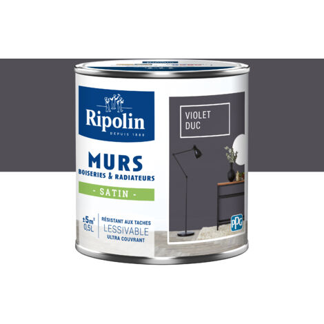 Peinture Murs, Boiseries, Radiateurs RIPOLIN Satin Violet duc 0,5 L