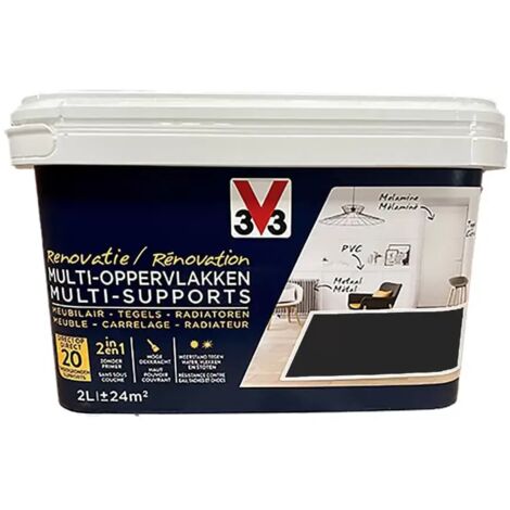 Peinture V33 Rénovation Multi-Supports Noir 2 L (1/2)