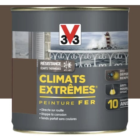 Peinture Bois Extérieur Climats Extrêmes® V33, Brun Normand Satiné