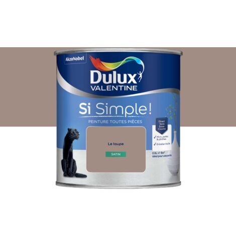 Peinture toutes pièces Dulux Valentine Si Simple  Satin Le Taupe 0,5 L