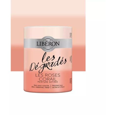 Peinture meuble LIBÉRON 'Les Dégradés' Les Roses Corail 0,6 L (1/3)
