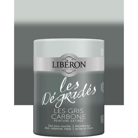 Peinture meuble LIBÉRON 'Les Dégradés' Les Gris Carbone 0,6 L (1/3)