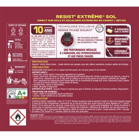 Peinture Sol V33 Resist' Extrême Gris kaolin 0,5 L