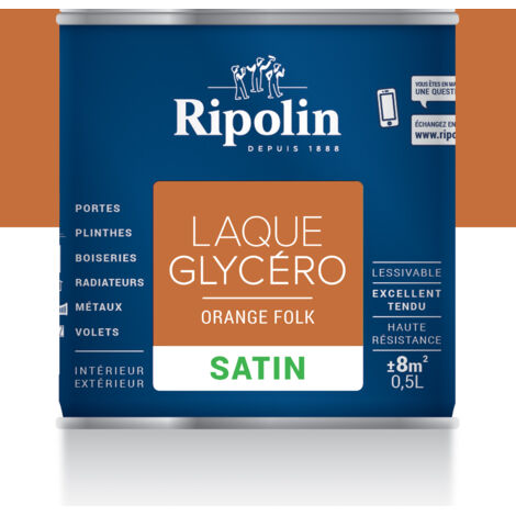 Laque Glycéro Ripolin Satin Orange folk 0,5 L