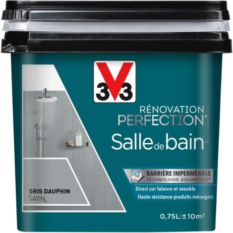 Peinture Salle De Bains Sanitaire Décolab® V33 Blanc Satiné 1 L