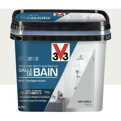 Peinture Multi-Matériaux Salle de bain V33 Deco Lab Gris perle 0,75 L