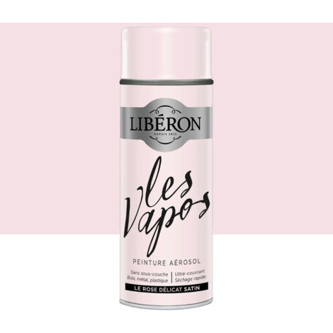 Peinture aérosol LIBÉRON Les Vapos Satin Le Rose Délicat 0,4 L (1/4)
