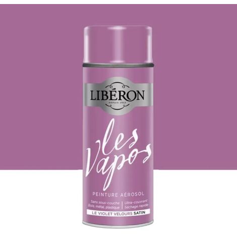 Peinture aérosol LIBÉRON Les Vapos Satin Le Violet Velours 0,4 L (1/4)