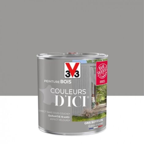 Peinture bois V33 Couleurs d'ICI Gris soyeux 0,5 L