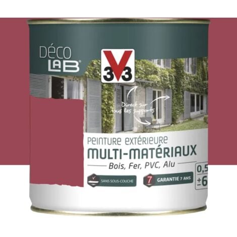 Peinture Extérieure Multi-Matériaux V33 Déco LAB Hibiscus Satin 0,125 L