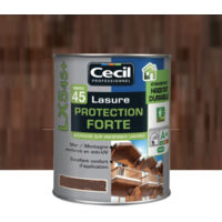 Lasure extérieure protection forte 1 L – Chêne ancien – Résistance UV et intempéries – Pour bois dur et teck – Cecil