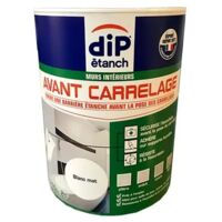 Imperméabilisant avant carrelage 0,75 L – Protection contre l'eau pour cuisines et salles de bains – Résines acryliques – Dip Etanch