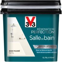 Peinture salle de bain Rénovation perfection® V33 Rose poudré satin 0,75L