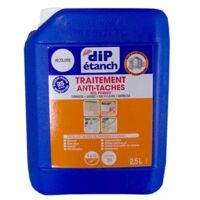 Traitement anti-tâche pour sols poreux 2,5 L – Imperméabilisant à base de résine siloxane – Protection contre l'eau et les graisses – Dip Etanch