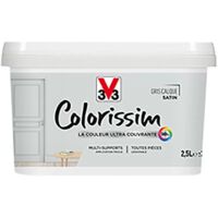 Peinture Multi-supports V33 Colorissim Satin Gris calque 2,5 L