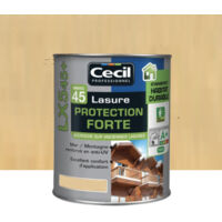 Lasure extérieure protection forte incolore 1 L – Résistante aux UV et intempéries – Pour bois dur et teck – Label PRO CONFORT – Cecil