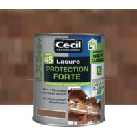 Lasure extérieure protection forte 1 L – Noyer – Résistante aux UV et intempéries – Pour bois dur et teck – Cecil