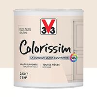 Peinture Multi-supports V33 Colorissim Satin Rose nude 0,5 L