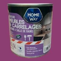 Peinture semi-brillante pour meubles et carrelages – Aspect lisse – 0,5 L – Pour matériaux durs et lisses – Application facile – OXI