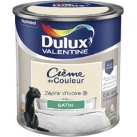 Peinture Crème De Couleur Satin Zéphir d'Ivoire 0,5 L - Dulux Valentine