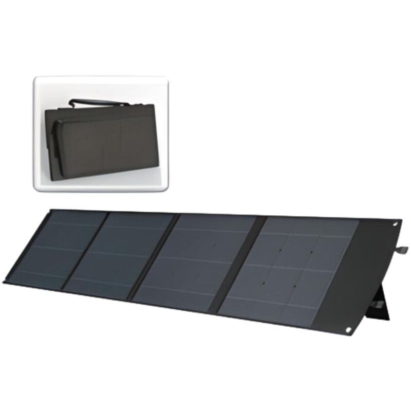 Panneau solaire portatif SolarTec 200 - 200w 18V 6.6A - 4 pans  monocristallins - Port USB A-C - Câble DC - Protec