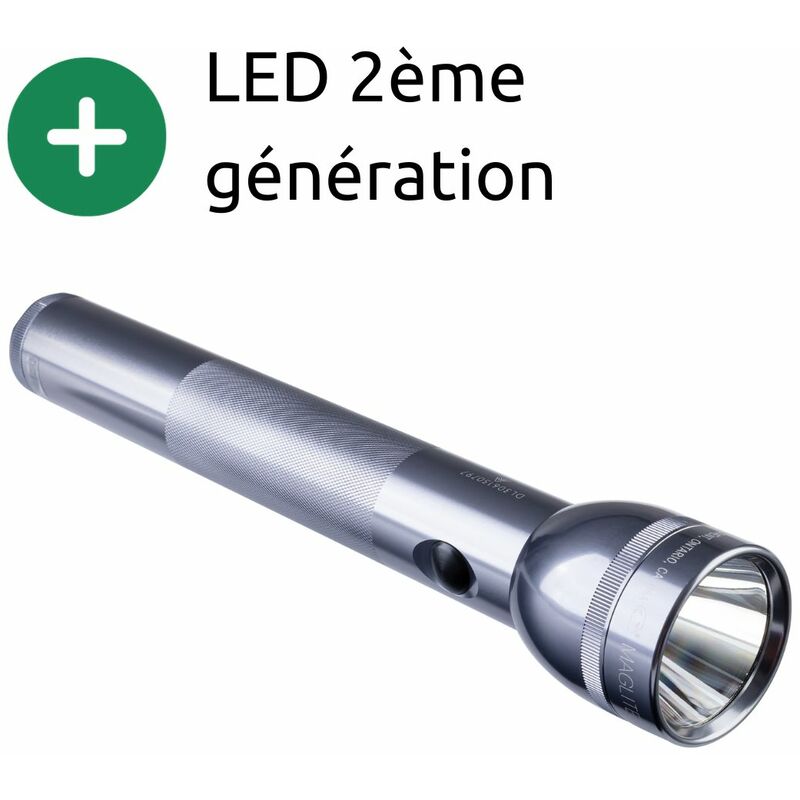 Lampe torche LED ST3 - IPX4 - 3 piles LR20 D - 213 lumens - 31cm - Gris -  Maglite