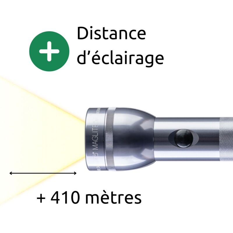 Lampe torche LED ST3 - IPX4 - 3 piles LR20 D - 213 lumens - 31cm - Noir -  Maglite