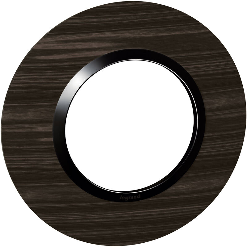 Plaque de finition ronde 1 poste - Dooxie finition bois - Legrand