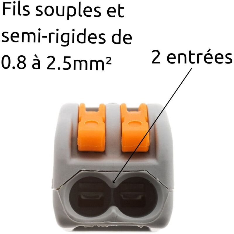WAGO- Pot panaché de 50 bornes de connexion automatique 2, 3, 5 et