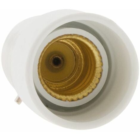 Adaptateur de douille culot pour ampoules - fiche mâle E14 vers fiche  femelle E27 - Blanc - Zenitech