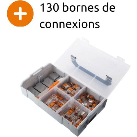 ViD bornes de connexion assortiment gris (130 pièces