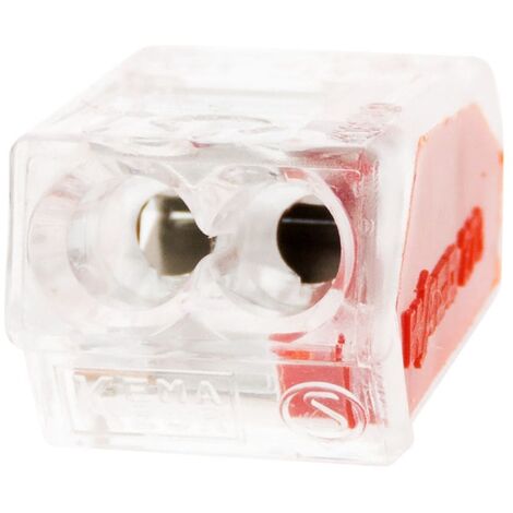 Wago – Mini borne 2 entrées 2.5mm² – Connexion push-in – Tension 450V – Courant 24A – Pour conducteurs rigides jusqu'à 2.5mm² - S2273 (1/5)