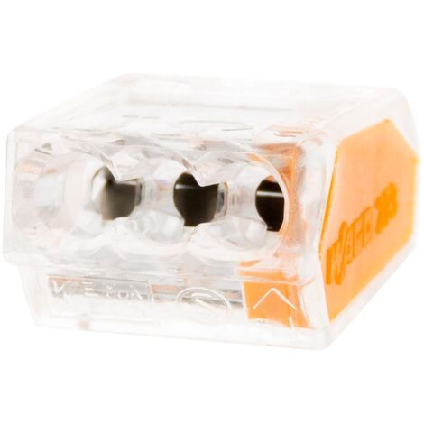 Wago – Mini borne 2 entrées 2.5mm² – Connexion push-in – Tension 450V – Courant 24A – Dimensions 10 x 5.8 x 16.7 mm - S2273 (1/5)