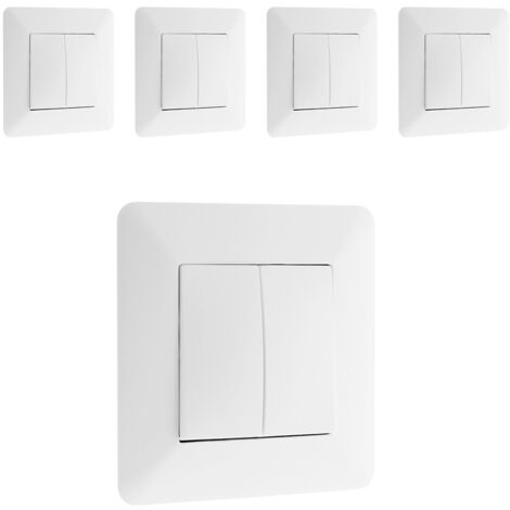 Lot de 5 va et vient doubles Artezo - blanc - Zenitech