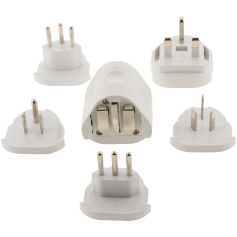 Adaptateur de voyage encastrable 2 prises Blanc - Zenitech