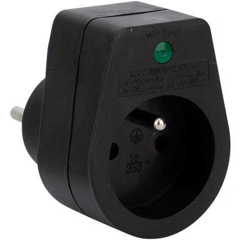 Parafoudre 1 prise simple - noir - Zenitech