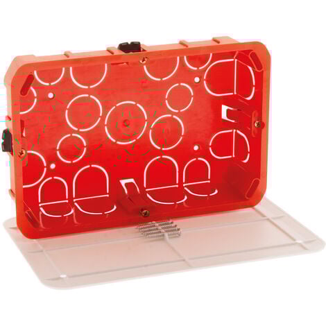 Boîte de dérivation cloison sèche 170x110x40mm - Rouge - Zenitech