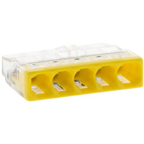 Mini borne S2273 avec 5 entrées et conducteurs 2,5mm² - Wago (1/5)