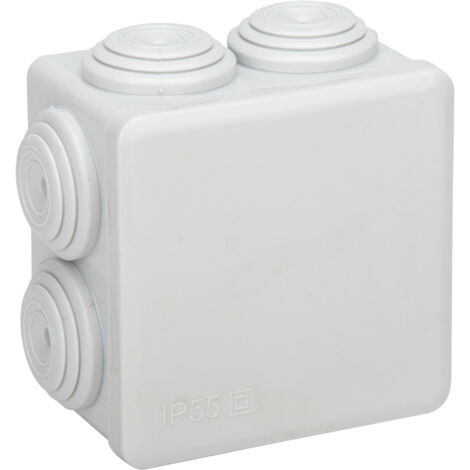 Zenitech – Boîte de dérivation IP55 60x60x40mm – Résistante à l'humidité et à la poussière – Installation discrète dans cloisons sèches