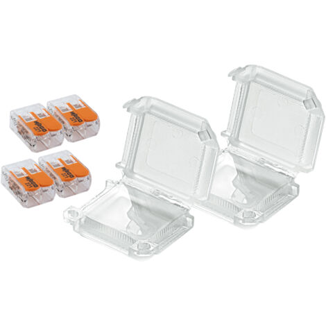 Zenitech – Lot de 2 boîtiers de connexion étanches IPX8 – 2 entrées S221 – Résistants à l'eau pour utilisation immergée – 4 bornes de connexion (1/3)