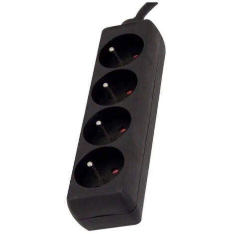 Chacon – Multiprise 4 prises 16A – Câble H05VV-F 1,5m – Puissance 3500W – Bloc noir pour usage intérieur - 4x16a