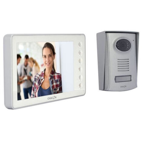 Chacon – Visiophone 2 fils 7 pouces – Écran LCD haute résolution – Indice de protection IP44 – Vision nocturne – Installation facile