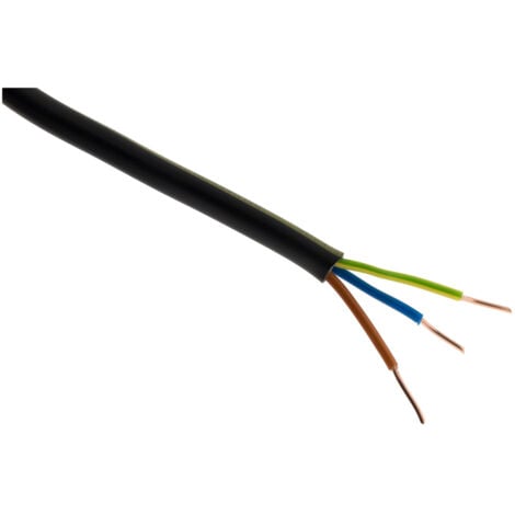 Câble d'alimentation électrique U-1000 R2V 3G2,5mm² - 15m - Zenitech