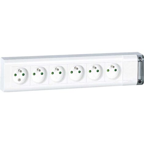 Legrand – Multiprise à câbler 6 prises 2P+T 3500W – Longueur 343 mm – Fixation murale – Normes NF C 15-100 et NF C 61-314 - 6x16A
