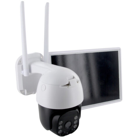 Caméra de surveillance extérieure Wi-Fi sans fil + panneau solaire 7,8W - IP65 - Chacon