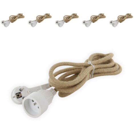 Rallonge Électrique 20m - 1 Prise 16A - 3500W Max - Intérieur - Câble Vert