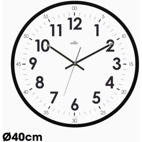 Horloge quartz silencieuse Oris Ø40cm - Noir - Orium (1/5)