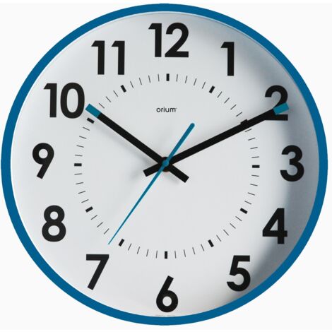 Horloge silencieuse Abylis Ø30cm - Bleu canard - Orium