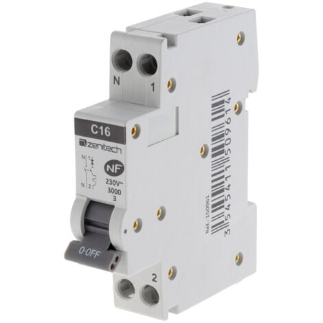 Lot de 20 disjoncteurs 16A PH/N - NF - Zenitech